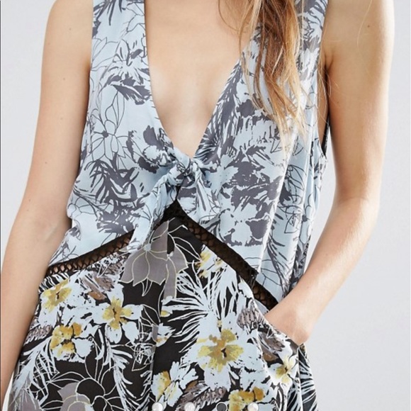 NWT Free People Santiago printed romper - Picture 4 of 8
